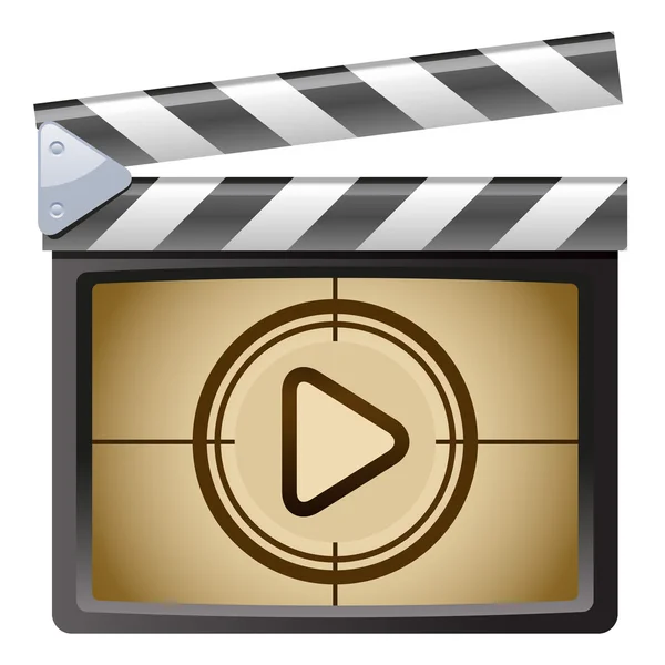 Filme Clapboard. Jogar — Vetor de Stock