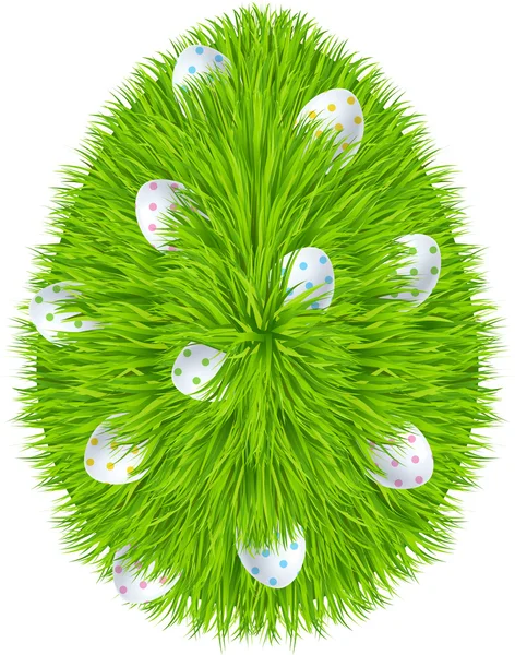 Vrolijk Pasen. gras ei symbool — Stockvector