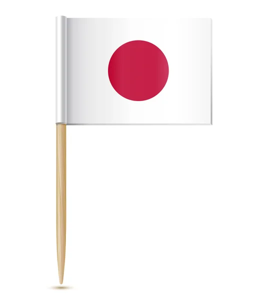 Palito de dentes bandeira japonesa —  Vetores de Stock