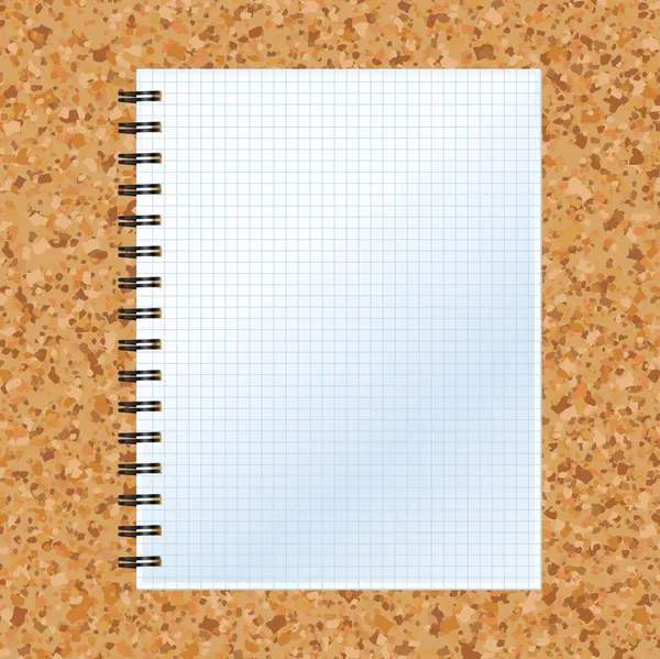 Cuaderno con esquina doblada — Vector de stock