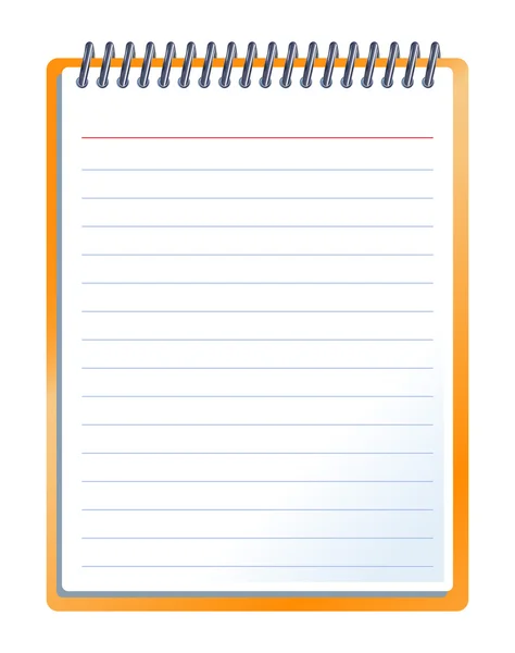 Notebook with pencil — Stock Vector