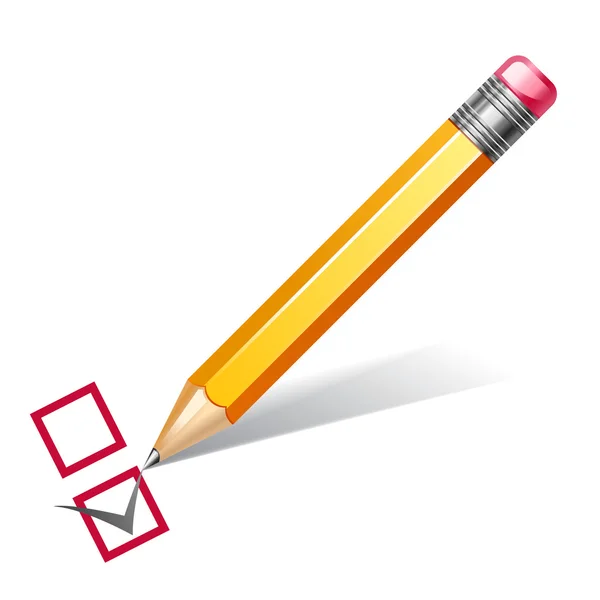 Kontrol listesi ile kalem — Stok Vektör