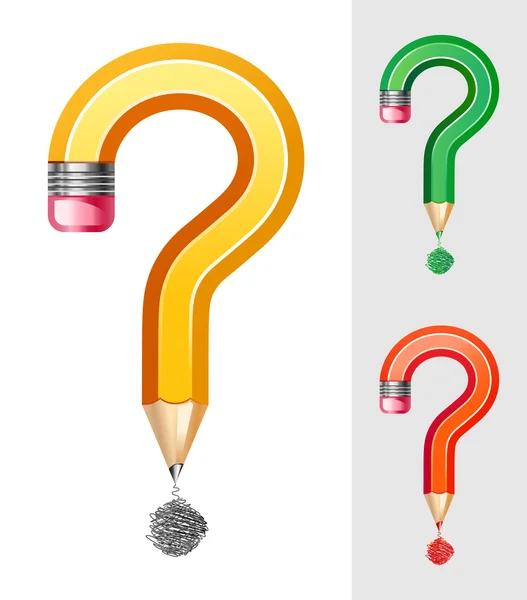 Question symbole faite de crayon — Image vectorielle