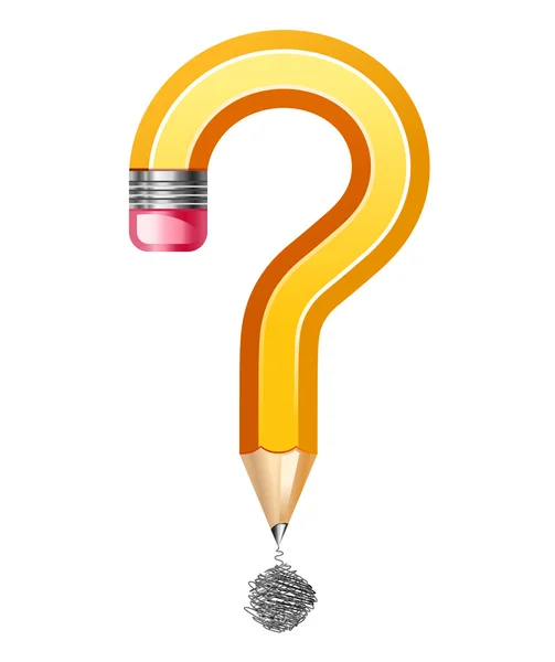 Question symbole faite de crayon — Image vectorielle