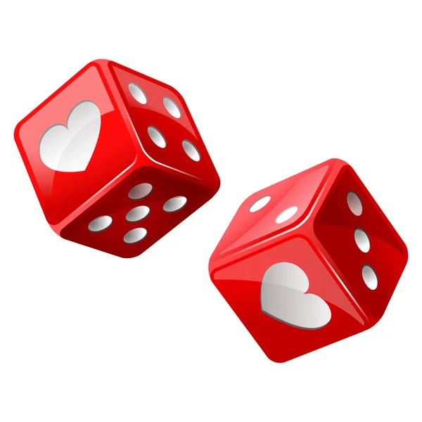 Red dice — Stock Vector