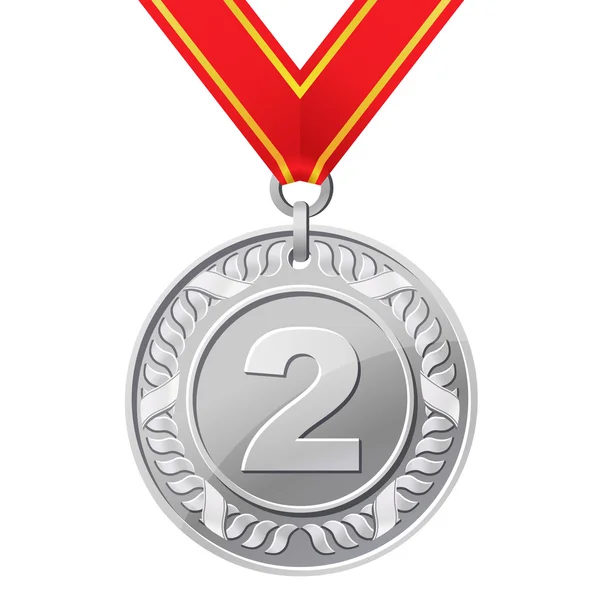 Medalha de Prata — Vetor de Stock
