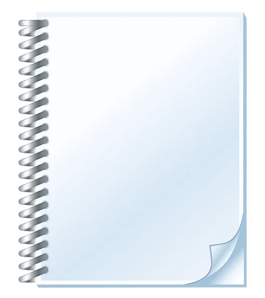 Caderno com canto dobrado — Vetor de Stock
