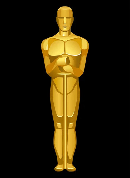 Оскар статуя на bklack Векторна Графіка