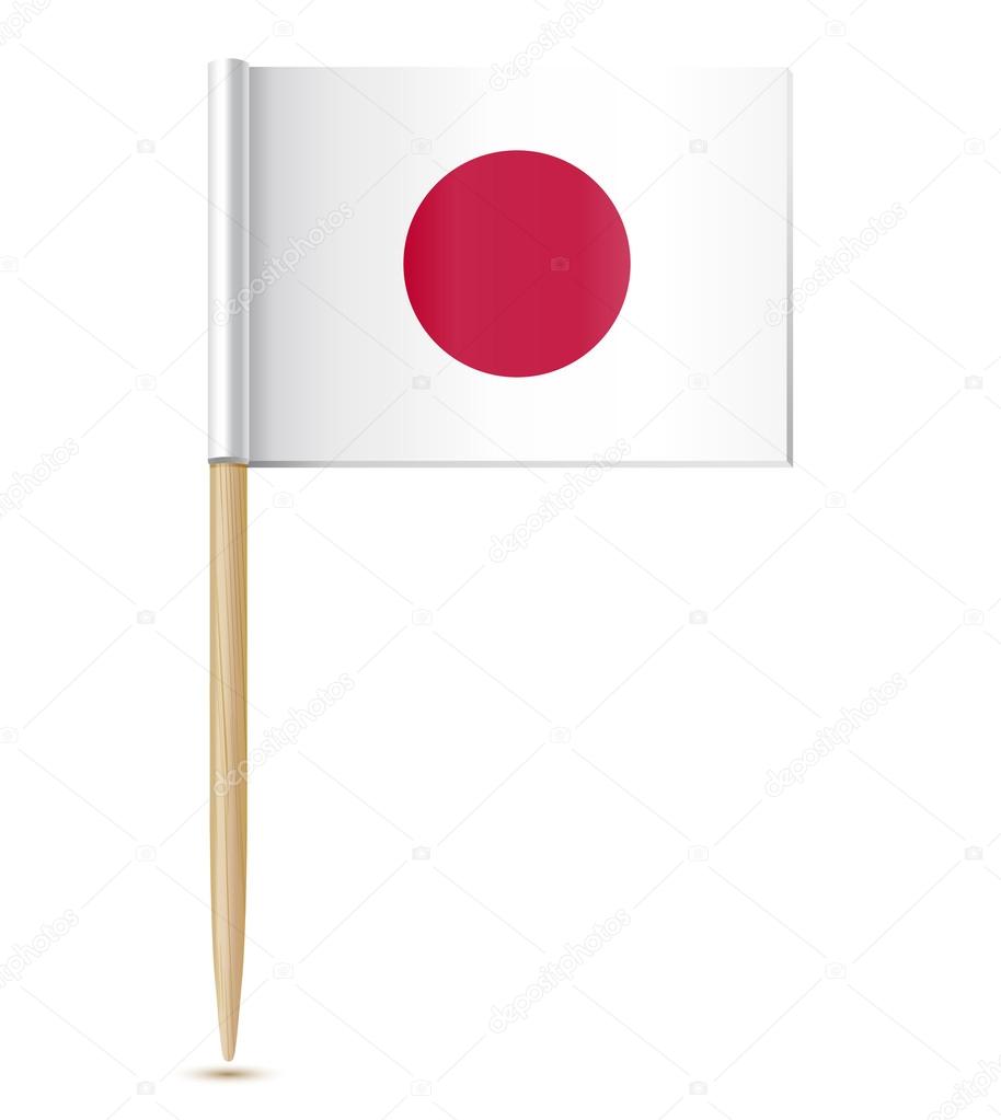 Japanese flag toothpick
