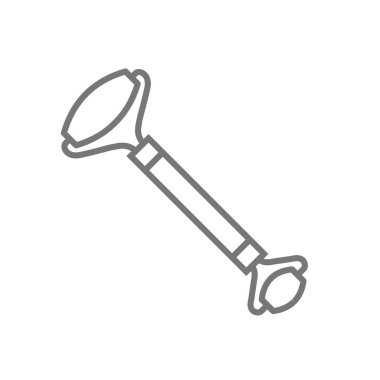 Masaj için yeşim yüzlü silindir ikonu gua sha