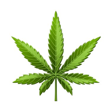Marihuana yaprağı veya kenevir yaprağı ot ikonu