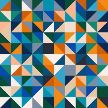 Geometrik desen arkaplanı. Havalı renkli moda tasarımı