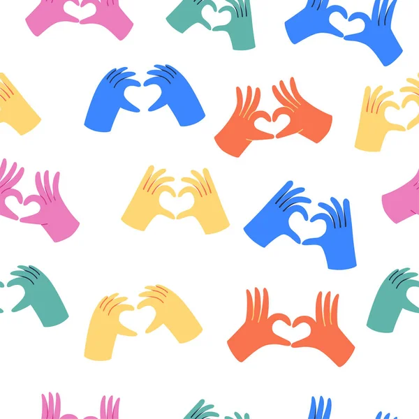 Hands making heart sign — Stock Vector
