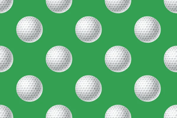 Гольф кульки безшовний візерунок на зеленому фоні Векторна Графіка