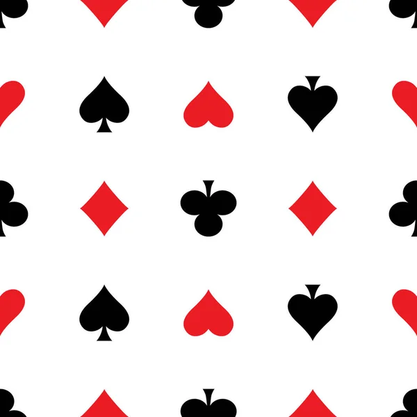 Card suits background Seamless pattern Poker suits — Stockový vektor