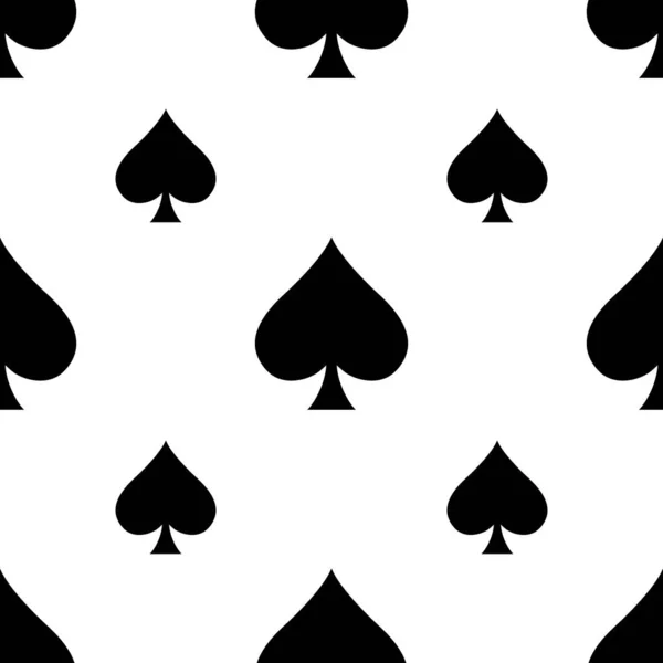 Spade card suits. Seamless pattern. Poker suits — Image vectorielle