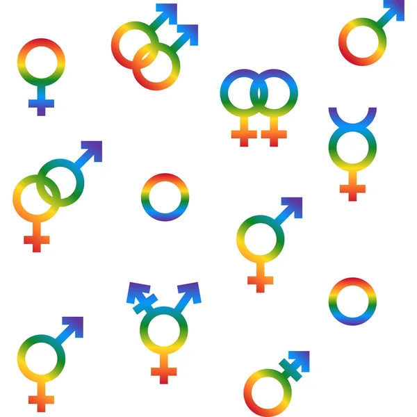 Beyaz arkaplanda cinsiyet sembolü kusursuz desen