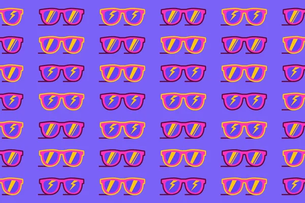 Solglasögon färgglada sömlösa omslagspapper mönster abstrakt — Stock vektor