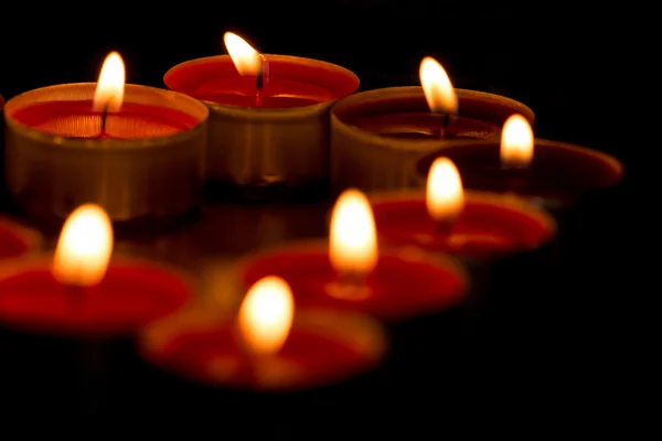 Candele che formano il cuore — Foto Stock