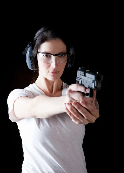 Pistola donna — Foto Stock