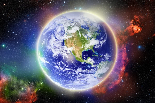 Glowing Earth — Stock Photo, Image