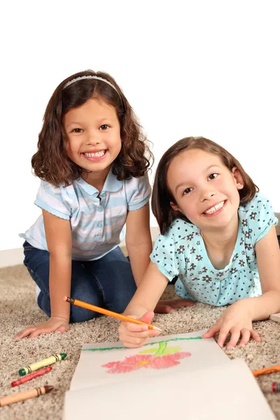 Sisters coloring — Stock Photo, Image