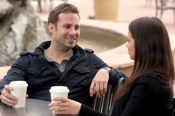 Café couple — Photo