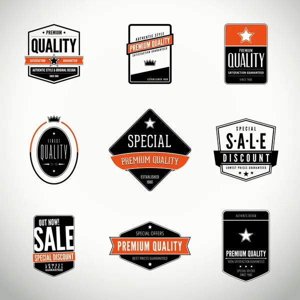 Vector set with labels and badges — Stock Vector