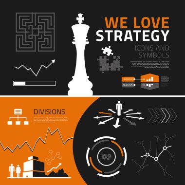 iş stratejisi Infographic elemanları, simgeler ve semboller