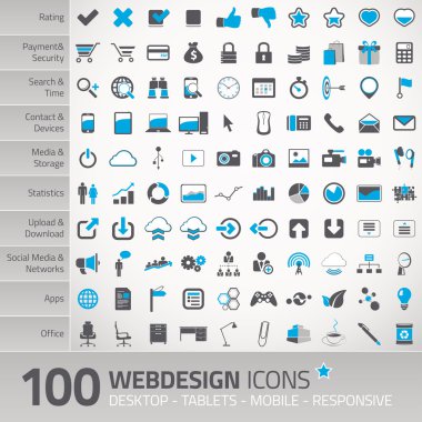 evrensel simgeleri webdesign için koymak
