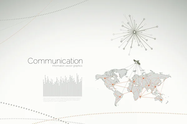 Инфографика коммуникаций - корпоративные графики и статистика — стоковый вектор