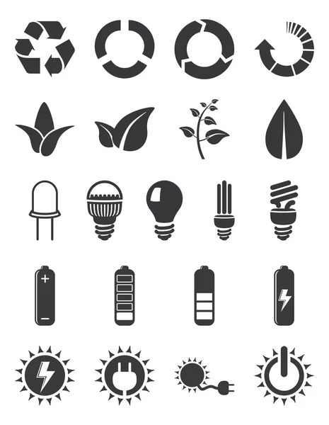 ekoloji enerji Icon set