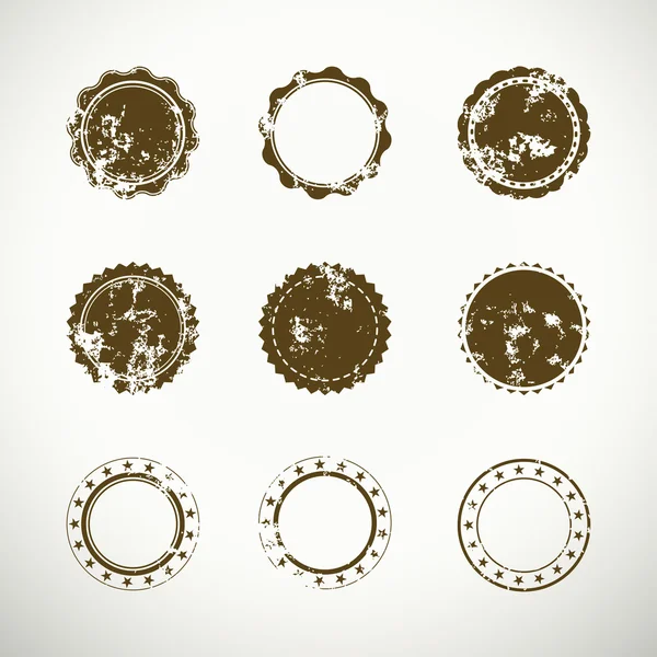 Kalite grunge pullar ve etiket simgeler kümesi