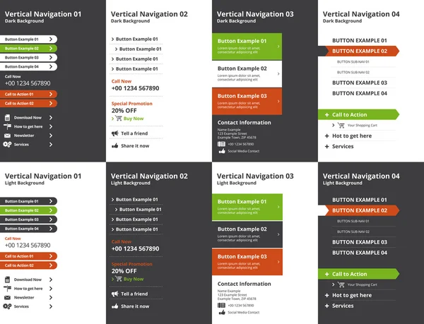 modern dikey Ana navigasyon menü