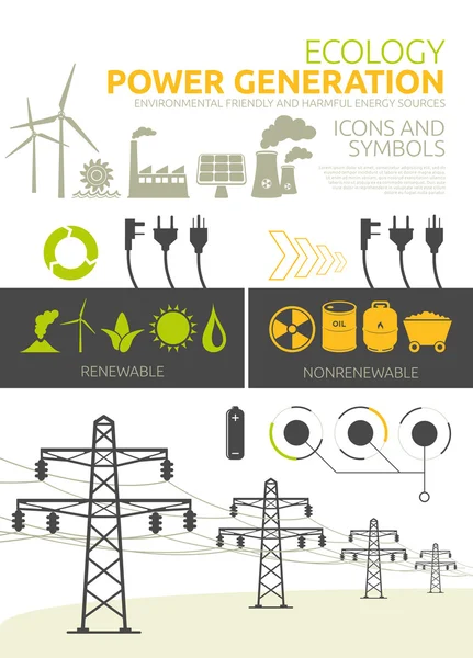 güç üretimi vektör konsept tasarımları