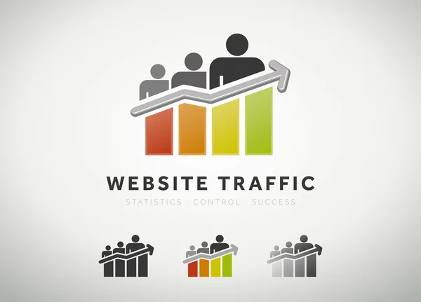 Web sitesi trafik simgesi — Stok Vektör