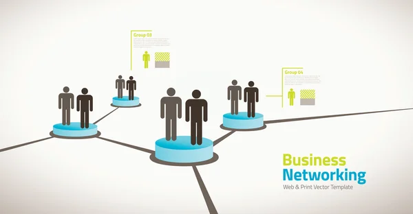 Ilustrace obchodní networking lidí — Stockový vektor