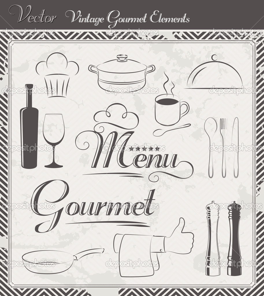 Vintage Vector Menu and Gourmet Elements