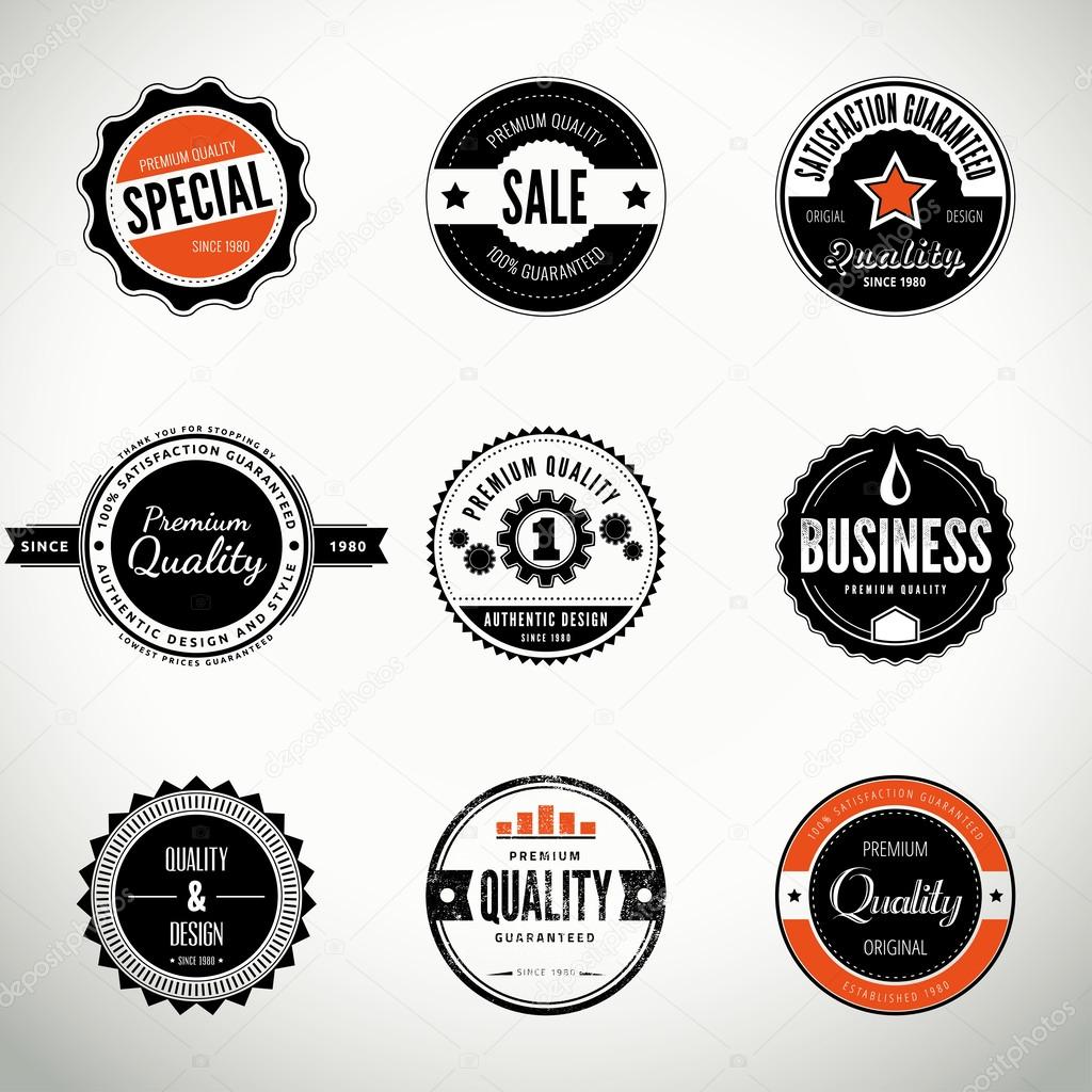 Vector set with round seals and badges Stock Vector Image by ©gdas ...