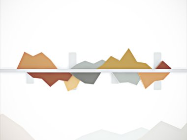 inişler ve çıkışlar ile 3D grafik tasarım