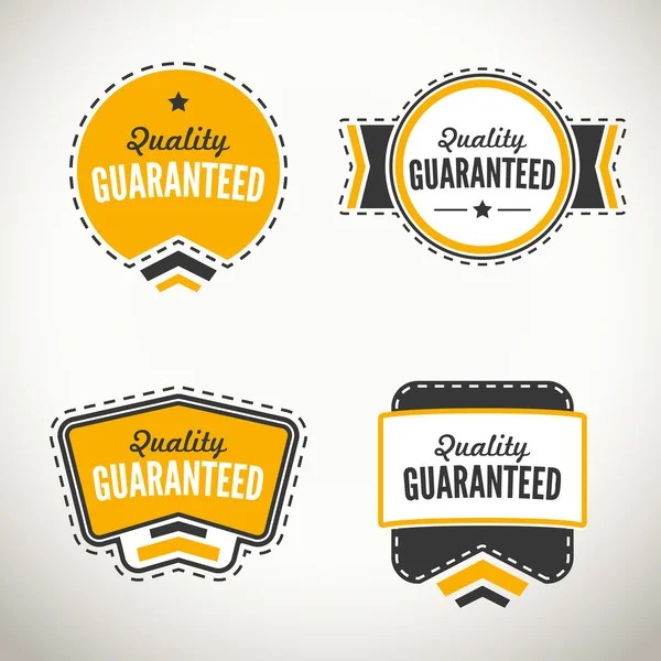 Quality guarantee seals and badges — Stock Vector