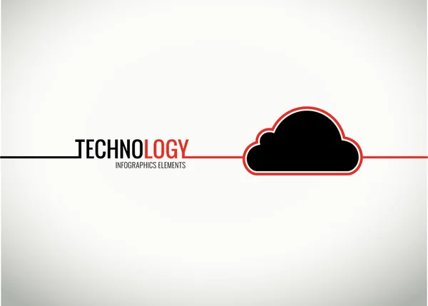 Infografika prvek vektoru cloud technologie — Stockový vektor