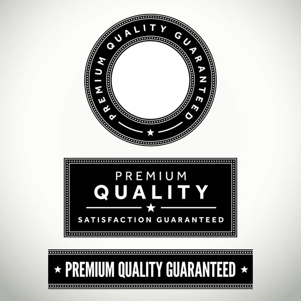 Set of vector premium quality badges — Stock Vector