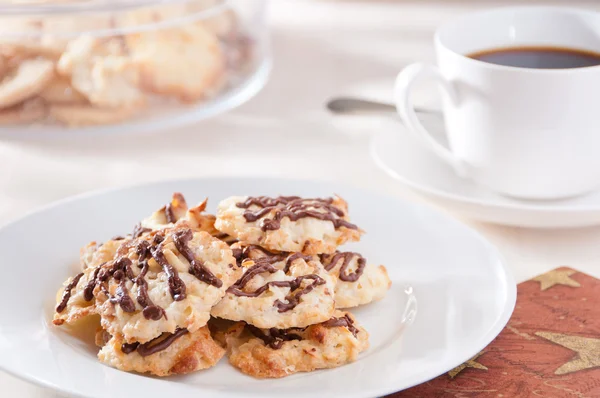 Biscotti fatti in casa e caffè — Foto Stock