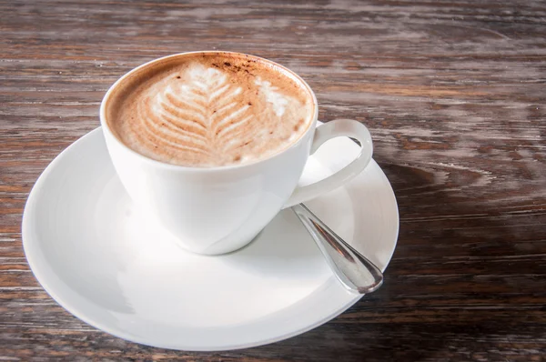 Fresh coffee with milk froth — Stock Photo, Image