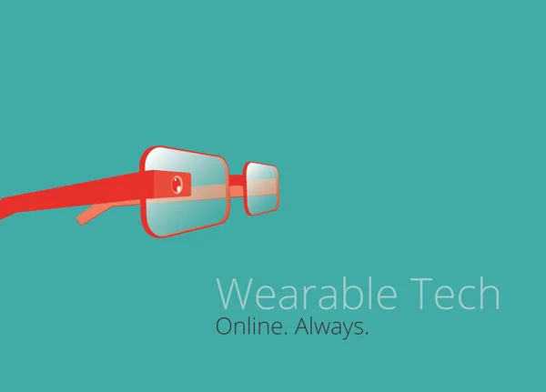 Wearable tech glasses vector design — Stock Vector