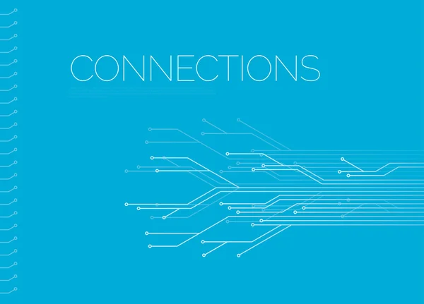 Progettazione vettoriale della rete di connessione digitale — Vettoriale Stock