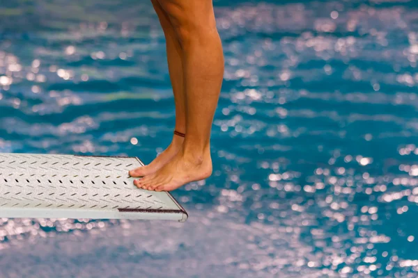 Dive from diving board — Stock Photo, Image