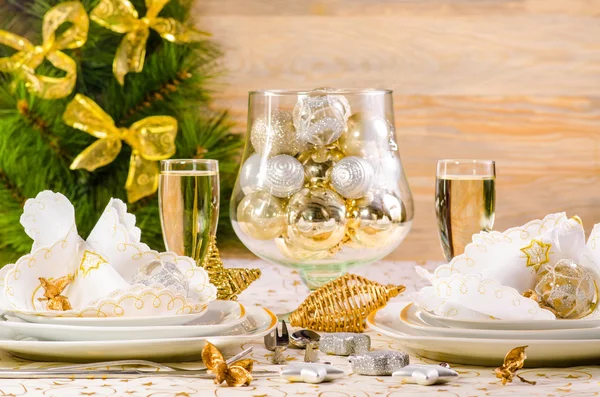 Christmas table decoration — Stock Photo, Image