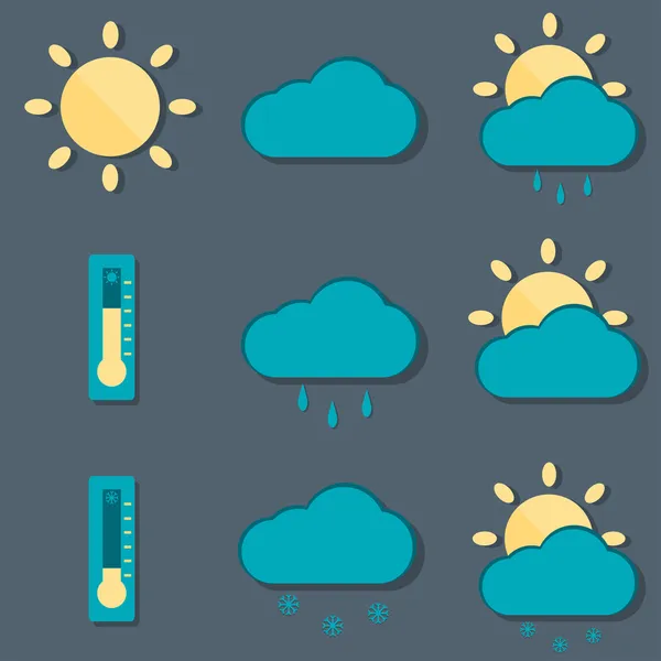 Wettersymbole — Stockvektor